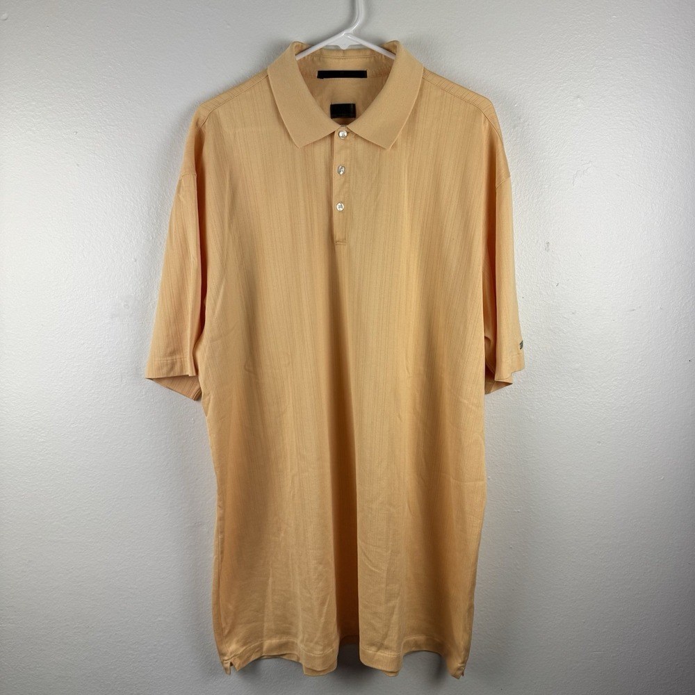 NIKE‎ TIGER WOODS Mens Dri-Fit Performance Golf Polo YELLOW - XXL 2XL